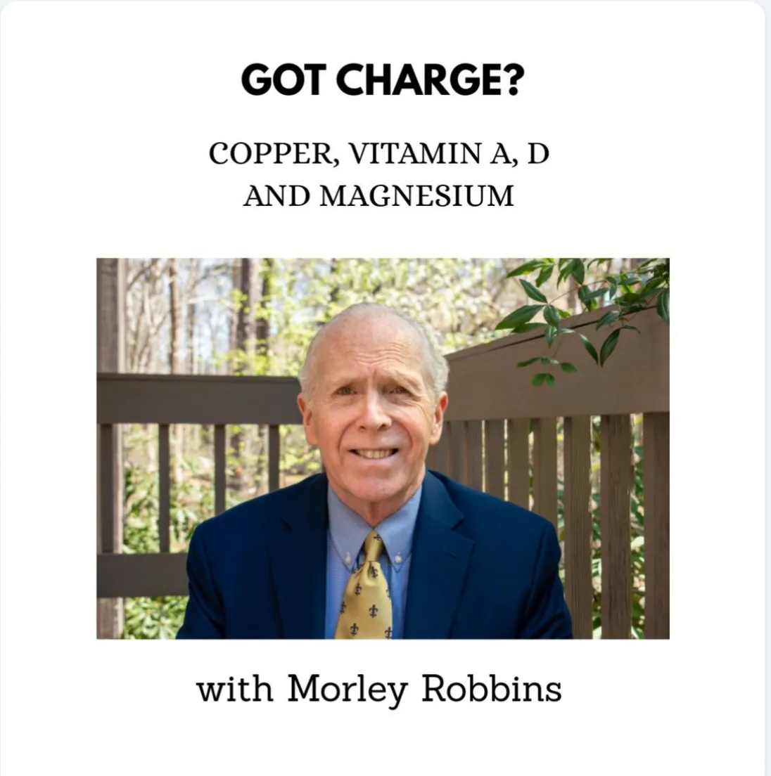 Episode #41 Got Charge? Copper, Vitamin A, D and Magnesium.